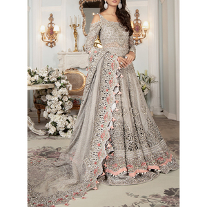 Robe de mariée personnalisée grande taille moderne brodée de fleurs en cristal sans manches transparente longue ligne A pour femme élégante - Product Image 1
