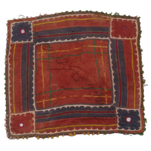 Banjara Patch Afghani for Dress Traditional Art Embroidery Indian Vintage Kutch Embroidered Mirror Work Patches Boho Hippie Yoke - Product Image 1
