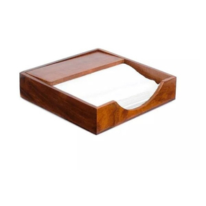 Porte-serviettes en bois pur de grande taille Design attrayant personnalisé Accessoire de table de haute qualité Idéal pour la cuisine et la maison - Product Image 1