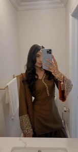 Conjunto de Kurti Farchi Pent de Lahor, en Seda Georgette con Bordado de Piel Sintética, Colores Brillantes, Festivo, Sin Costuras - Product Image 2