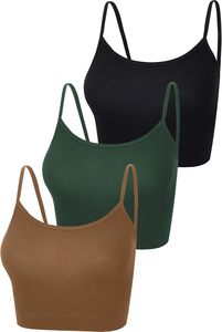 Débardeur court en coton doux et extensible à côtes en dentelle pour femmes, haut de camisole sans manches basique d'été, vêtement décontracté pour tous les jours - Product Image 3