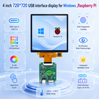 Module d'affichage LCD tactile capacitif carré TDO 4.0 720x720 avec interface USB 2.0 Type-C pour Raspberry Pi, Windows, macOS, Linux