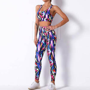 Ropa Deportiva para Gimnasio, Conjuntos de Yoga Sublimados para Mujer, Nuevo Estilo Informal, Conjunto de Yoga Sublimado para Mujer, Conjunto de Yoga de Talla Personalizada - Product Image 4