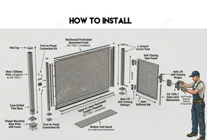 Recinzione Moderna Anti-Scalata in Alluminio Perforato per Piscine, Pannelli Decorativi in Metallo di Grado Marino per la Privacy di Giardini e Piscine - Product Image 5