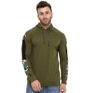 Sudadera con capucha y cremallera para hombre, de algodón grueso, corte ajustado, forro polar, talla grande, color liso, bordada, para otoño, OEM - Product Image 5