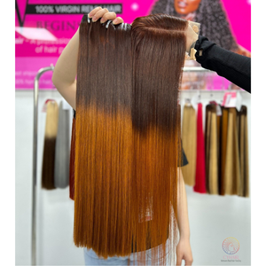 Extensions de cheveux humains Remy vietnamiens de haute qualité Styles chauds faisceaux droits d'os avec fermeture à lacet toutes les longueurs - Product Image 6