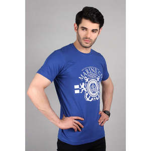 MARINE Oversize Casual Graphic Crew Neck T-Shirt 100% Cotton Jersey 200 Grams Hip Hop Style with Breathable Logo <b>Print</b> - Product Image 2