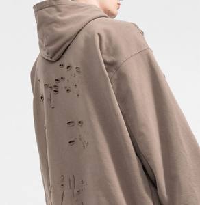 Sudaderas con capucha de lavado ácido para hombre de la mejor calidad, diseño personalizado con peso de 300gsm, teñido liso, ajustado, logotipo frontal, fábrica directa de Pakistán - Product Image 6