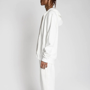 Nouveau sweat à capuche zippé à la mode confortable et respirant vêtements d'hiver manches longues prix bon marché pull zippé de style de rue teint en plaine - Product Image 3
