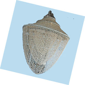 Carillons de coquillages, artisanat indonésien, bijoux en coquillages, carillons de vent en coquillages, lampe d'art motif coquillage, grande taille ronde 100x200 cm - Product Image 3