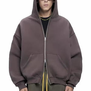 เสื้อฮู้ดซิปคู่แบบตัดตามสั่งไซส์ใหญ่โอเวอร์ไซส์แบบมีซิป - Product Image 3