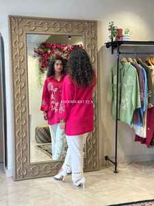 Ensemble de cordons en coton de qualité supérieure pour femmes avec belle broderie tenue ethnique élégante pour les fêtes, les festivals et les vêtements décontractés - Product Image 2