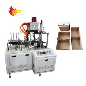 Automatische PE-beschichtete Papier-Lunchbox Kraftpapier-Geschenkverpackungsmaschine Rechtwinklige Papierbox-Formmaschine - Product Image 1