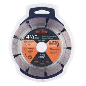 Disque abrasif diamanté haute densité Truper DID-345 4-1/2 pouces pour le meulage du béton, épaisseur 10 mm, diamètre 115 mm, meuleuse d'angle - Product Image 1