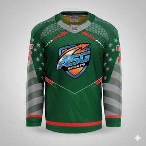 Conjunto de Uniforme de Hockey Personalizado, Camisetas de Hockey sobre Hielo Sublimadas, 100% Poliéster Transpirable, Logotipo Frontal, Servicio OEM - Product Image 3