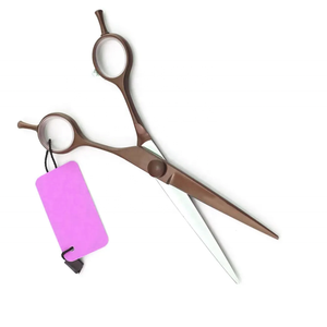 Tijeras de corte de pelo de alta calidad, tijeras de pelo de Color marrón, maquinilla de afeitar con bordes, corte de pelo duradero, tijeras de peluquero hechas a mano - Product Image 5