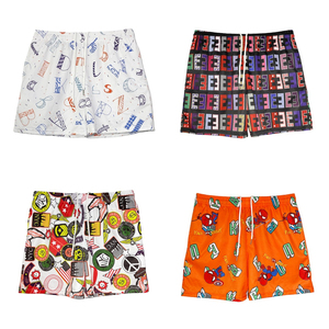 Short de plage de sable ajusté maillot de bain en polyester doublé imprimé personnalisé à séchage rapide short de bain imprimé sur toute la surface pour hommes - Product Image 2