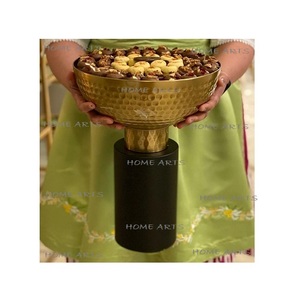 Tazón para Servir Dátiles de Chocolate de Último Diseño, Tazón de Chocolate de Aluminio Martillado para Bodas y Hoteles - Product Image 1