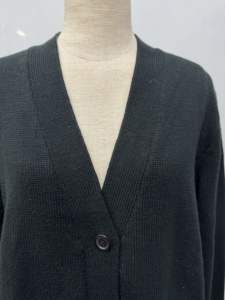 Cardigan standard à col en V pour femme, automne-hiver, facile à porter, style vintage - Product Image 4