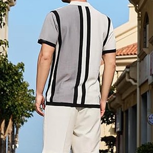 Camiseta para hombre Camisas cubanas de manga corta con botones Polo para hombre con diseño y logotipo personalizado de Dress Sports - Product Image 5