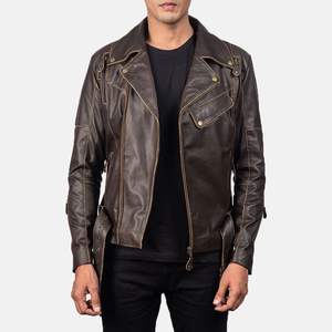 Veste d'hiver en cuir personnalisable de haute qualité pour homme, col montant, respirante, chaude, décontractée, style bomber, vente en gros OEM 2025 380 - Product Image 2