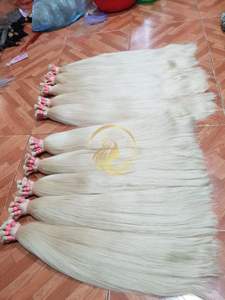 Extensiones de Cabello Humano Remy Virgen Vietnamita de un Solo Donante, 40 cm, Rubio, Trama de Piel, Sedoso, Liso, Estilo de Doble Trama a Máquina - Product Image 4