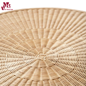 Design simple et moderne Table de canapé ronde en bambou Table d'appoint pour café et thé Meubles de salon pour la maison - Product Image 3