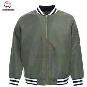 Nouvelle veste bomber varsity en molleton respirant, coupe-vent, écologique, à fermeture éclair, de qualité supérieure, sur mesure, pour hommes, grandes tailles - Product Image 3