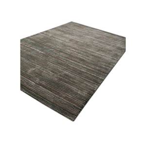 พรมขนสัตว์และใยวิสโคสถักมือ รุ่น Acar Tra-14143 ลายเส้นนามธรรม สีเทา-ดำ กว้าง 4 เมตร สำหรับปูพื้นบ้าน ห้องนอน และทางเดิน - Product Image 2