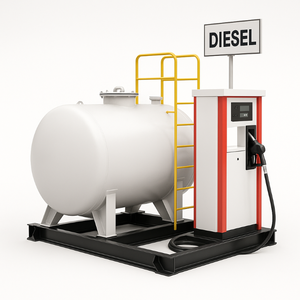 Stazione di Rifornimento Mobile Containerizzata Sistema di Rifornimento Diesel e Benzina Serbatoio Montato su Skid con Erogatore Design Portatile - Product Image 1