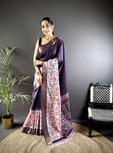 Zalak Soft Spice Silk Designer Sarees réversibles Vêtements indiens et pakistanais pour mariages Diwali Style décontracté Vente en gros en Inde - Product Image 3