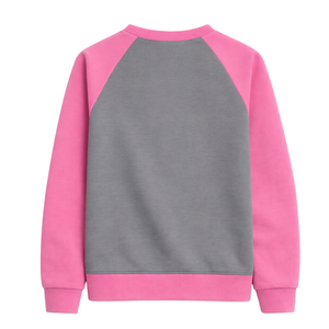 Sweat-shirt à col rond et manches raglan gris acier, sororité grecque, vêtements décontractés élégants pour femmes, rose et vert, sororité universitaire - Product Image 4