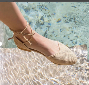 รองเท้าแตะ Raffia Moroccan แฟชั่นแบนทำด้วยมือปรับแต่งได้ตามต้องการ - Product Image 3