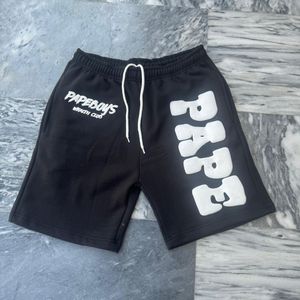 กางเกงขาสั้นผ้าฝ้ายวินเทจของผู้ชายแบบสั่งทำ3D พิมพ์พัฟขอบดิบผ้าฝ้ายเทอร์รี่แอซิดซีดจางผ้าฝ้าย100% สูง - Product Image 1