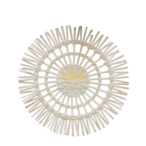 Napperon en rotin naturel diamètre 33cm / 13 pouces forme de soleil prix bon marché du Vietnam - Product Image 1