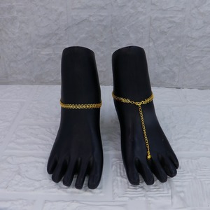 Classic & Trending Design <b>Gold</b> Plated Infinity Design Women Payal <b>Anklet</b> Trendy Fashion Foot Jewellery Bridal & Partywear <b>Anklet</b> - Product Image 2