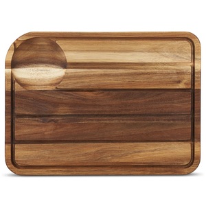 Planche à découper en bois fabriquée à la main avec poignée en métal couleur bois naturel forme rectangle fournisseur indien à prix économique - Product Image 1