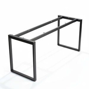 Pieds de table rectangulaires en métal industriels HCRT025 160x60cm, pieds de table basse robustes pour salle à manger et usage hospitalier, assemblage requis - Product Image 1