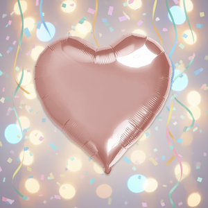 Ballons Cœur Métallisés Rose Doré pour la Saint-Valentin, 18 ou 12 Pièces par Sac - Product Image 3