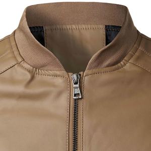 Chaqueta de Cuero Sintético con Revestimiento de Piel de Vaca para Hombre, Estilo Casual, Cálida, Cortavientos, Ajustada, Impermeable, Estilo Motero - Product Image 3