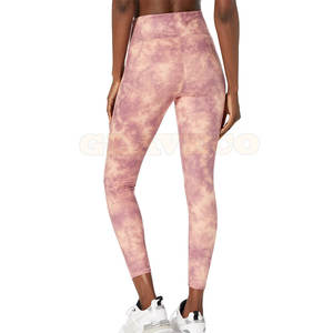 Leggings de yoga pour femmes les plus vendus, design de logo personnalisé, spandex/polyester de haute qualité, respirant, séchage rapide, taille élastique - Product Image 2