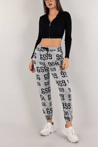 Pantalon de survêtement de jogging à la mode imprimé de logo personnalisé pour femmes Legging d'automne avec une grande visibilité du logo - Product Image 5