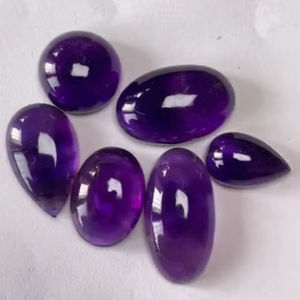 พลอยอะเมทิสต์ทรงหลังเบี้ยธรรมชาติตัดคุณภาพดีด้วยอัญมณีทรงหลวมความแวววาว AAA การขัดเงาที่สมบูรณ์แบบทำให้มีจำหน่ายในราคาที่ถูก - Product Image 5
