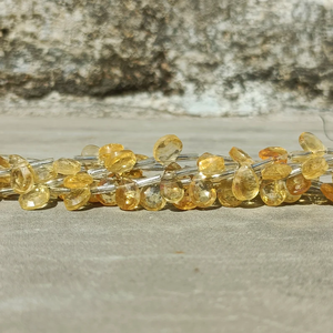 Natural Citrine Pear Briolette <b>Beads</b> Top Seller Citrine Teardrop Gemstone Citrine Pear Shape Loose <b>Bead</b> for Jewelry Making Craft - Product Image 6