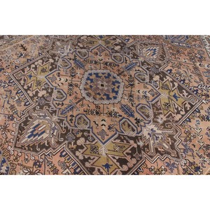 Turkish Oversize Rug, 9.8x12.6 ft Vintage Rug, <b>Brown</b> Rug <b>Wool</b> Rug - Product Image 2