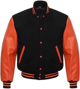 Chaqueta de Béisbol para Hombre, Estilo Universitario Vintage con Letras Bordadas, Mangas de Cuero para Invierno, Logotipo Personalizado - Product Image 3