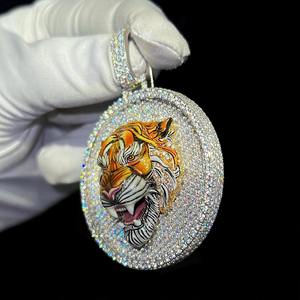 NOUVEAU Pendentif fée personnalisé avec or jaune 14 carats et diamants naturels-5.20 grammes d'or et 0.47 carats POUR HOMMES - Product Image 3