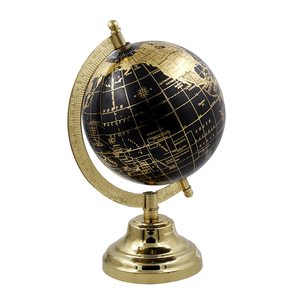 Decoración náutica Soporte de latón de metal pequeño Globo giratorio mundial para entusiastas de la geografía Globo de mapa de PVC en gran oferta - Product Image 3