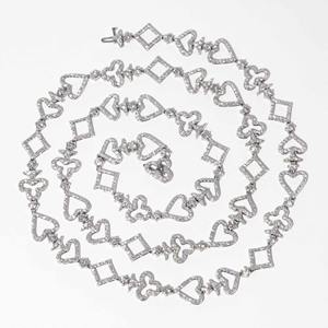 Collier long en diamant de laboratoire de 24,00 ct, taille radiant, or blanc 14 carats, certifié IGI, magnifique bijou de luxe parfait pour un cadeau - Product Image 5