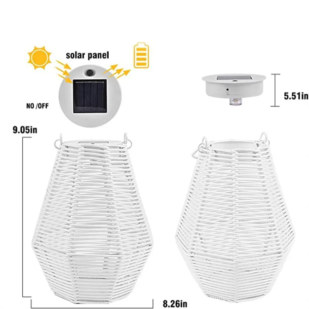 Innen beleuchtung Rattan Solar Laterne/Solar Power Light für Dekoration Tisch/Regal Großhandel aus Vietnam